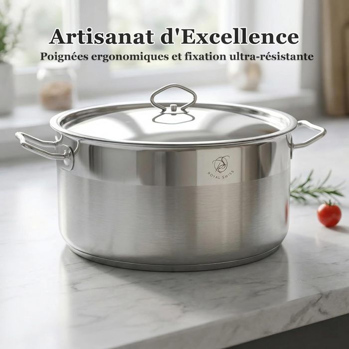 Couscoussier Cuit Vapeur Faitout 3 En 1 Haussmann Héritage 8L INOX Induction