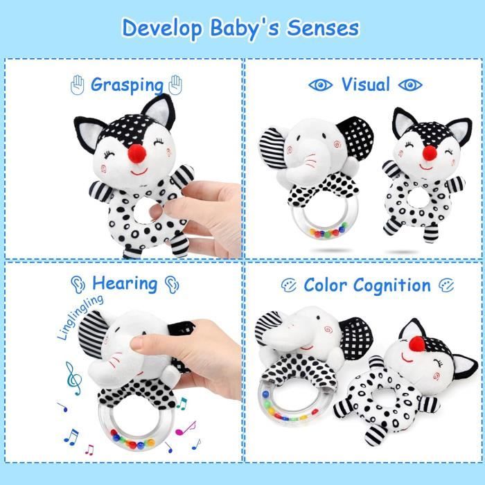 14 Pcs Hochet Bebe 0 3 6 9 12 Mois, Jouet Bebe 0-12 Mois Jeux Eveil