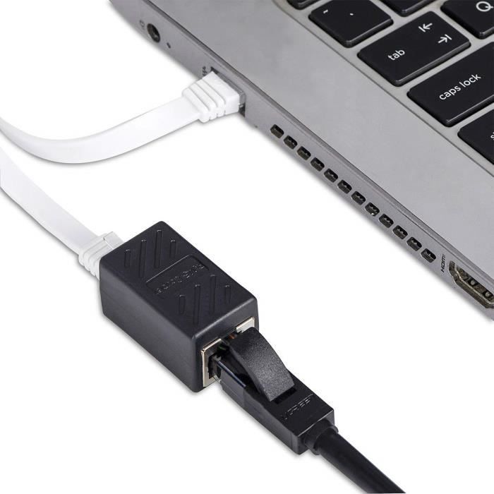 Duttek RJ45 Coupleur Femelle pour Ethernet Cat 5 / Cat 6 Câble