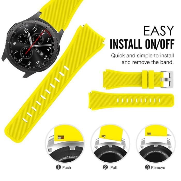 Color 10 for Gear S3 Frontier Bracelet en Silicone pour Samsung
