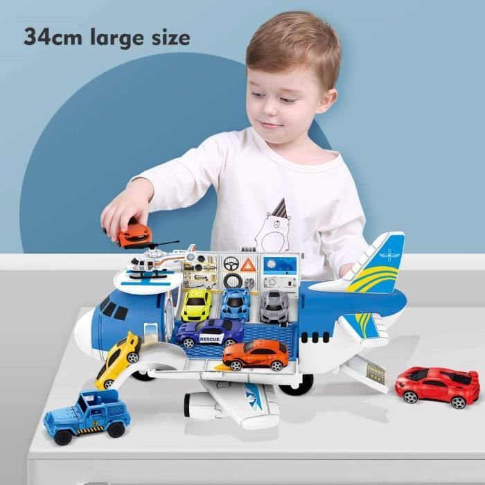 Jouet Enfant 3 Ans Garçons Filles,Voiture Jouets, Avion Transporteur  Véhicules avec Musique et lumière Cadeau - Cdiscount Jeux - Jouets