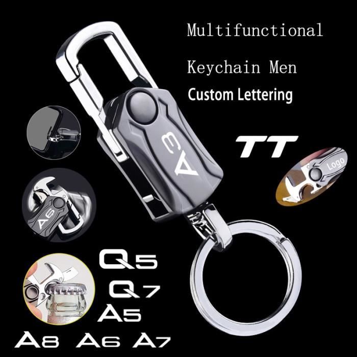Porte-clés de voiture en cuir véritable, porte-clés de voiture de luxe,  porte-couvercle pour Audi A3, A6L, A8, Q7, Q8, numéro A7, 2019, 2020, 2021,  accessoires - AliExpress