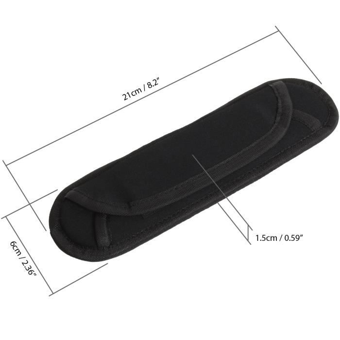 2 Coussinets De Bretelle Noirs Extra épais - Universels 5 Cm, Confortables, Réducteurs De Pression Pour épaules