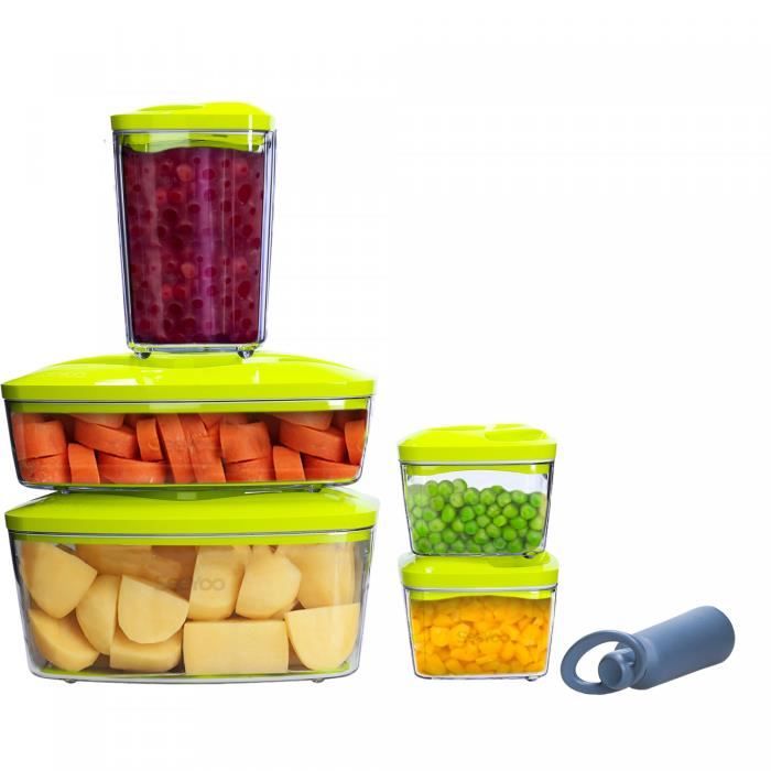 Récipient Alimentaire Carré Avec Couvercle En Silicone - 14x14x5 Cm - Passe Au Micro-ondes Et Congélateur - Transparent - Stockage Fruits, Légumes, Plats - 10
