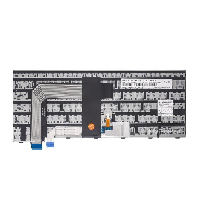 Clavier AZERTY Français Original Pour Lenovo ThinkPad T460s & T470s – Noir – Neuf Sous Blister