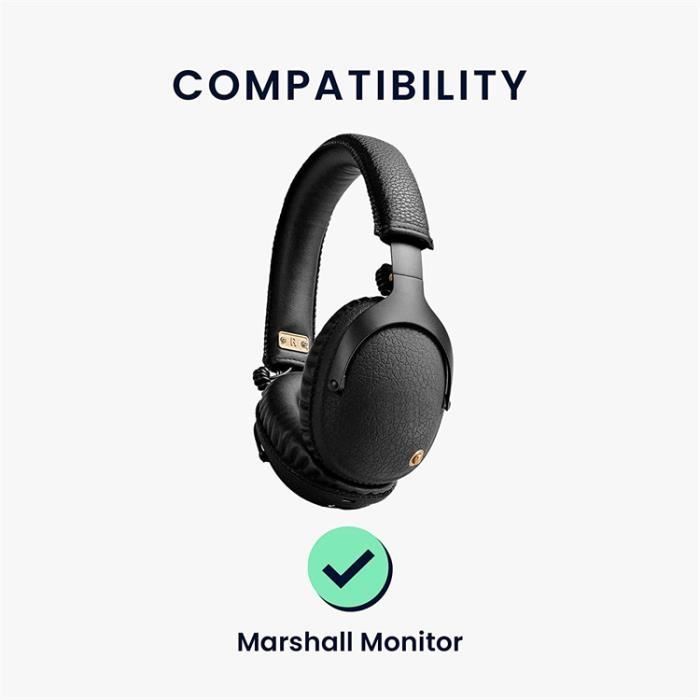 Coussinets D'oreille Pour Casque Marshall Monitor - Noir, 1 Paire - Neufs