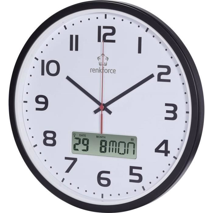 Horloge Murale Radio-pilotée étanche - Thermomètre Et Hygromètre, Style Rétro