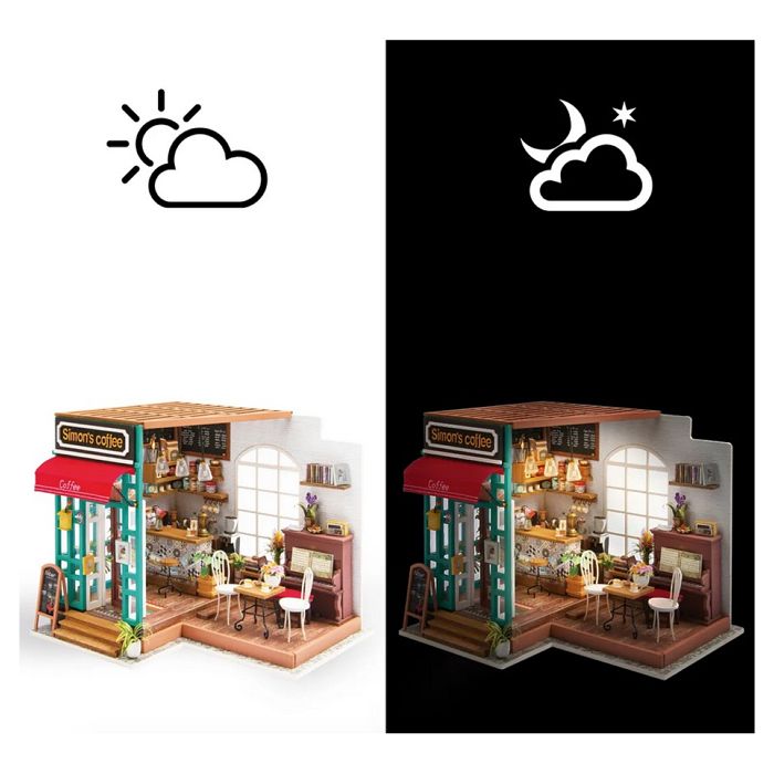 Limily Mini Poupée Bricolage Ensemble Cabine En Bois, Kit Meubles A A La Main Miniature Jouets Educatifs Avec Mouveme Amz