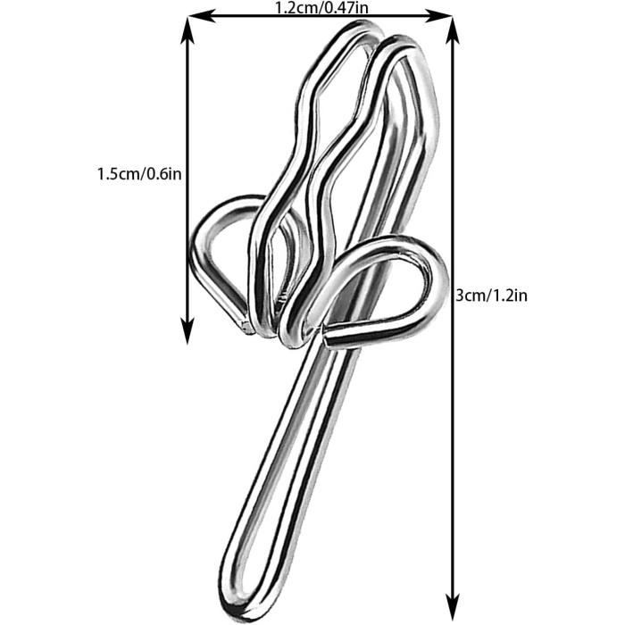 55 Crochets Rideau Acier Inoxydable YOYEAH - Pour Rails Suspension - Support Rideaux Lourds Et Portes