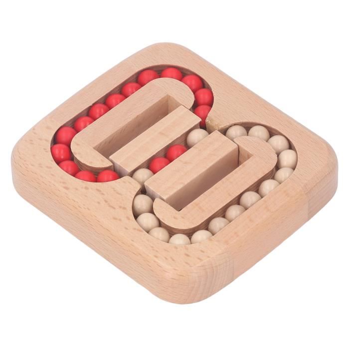 Toyvian Puzzle Bois Rotatif Labyrinthe à Boule – Jeu Cognitif Mémoire Pour Seniors, Stimulation Cérébrale Portable