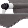 Store banne telescopique de balcon manivelle hauteur reglable resistant uv polyester acier 150 x 120 cm gris-2