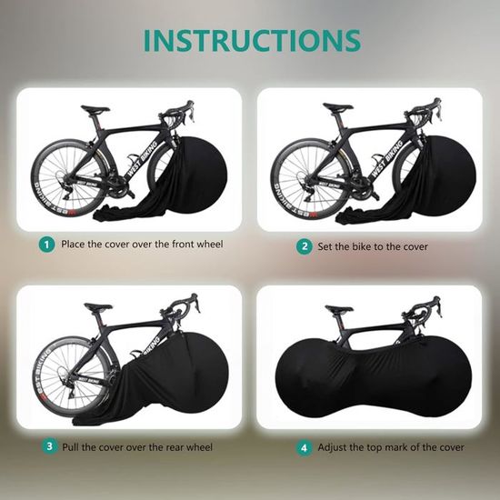 Housse De Pluie Étanche Pour Sacoche Vélo - Protection Universelle, Taille ~126x66 Cm - Vert Fluorescent