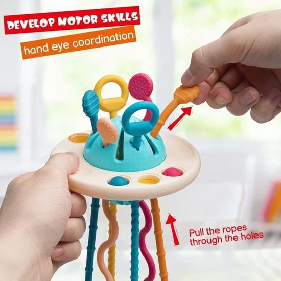 Jouet Montessori 6 En 1 – Cube D'activités Sensoriel Sans Pile – Pour Bébés Et Tout-petits 1-4 Ans – Collazoey