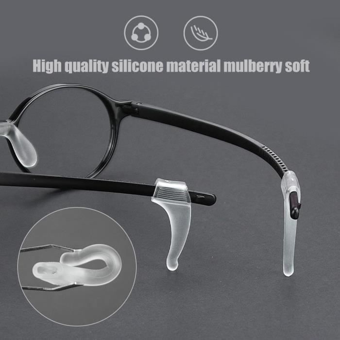 6Pcs Lunettes Porte Lunettes Anti Derapant Bouchons De Silicone Crochets D Oreille Manchons Antiderapants Lunettes Poignee D Oreille Cdiscount
