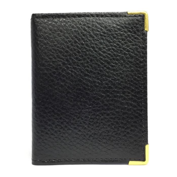 LOLUNA Etui Porte-Carte 22 Pages Format Livre Cuir - Compact Pour Homme Et Femme
