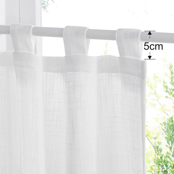 Rideau Voile Dentelle Pour Cuisine - Motif Balcon Vue Sur Lac - 115x61 Cm - Neuf