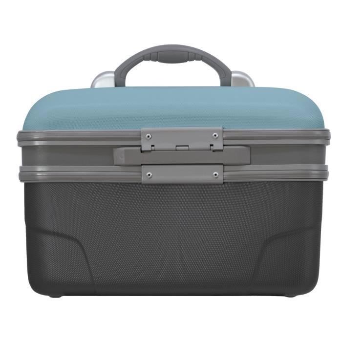 SAVEBAG ASHOKA Vanity rigide Bleu retro-Gris 34 X 20 X 23