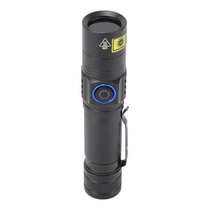 Lampe UV 365nm Mini Torche LED – Rechargeable USB, Puissante Et Discrète