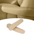 VGEBY décoration intérieure 2 pièces housse d'accoudoir de siège en simili cuir rembourrage de canapé beige pour Honda Odyssey-3