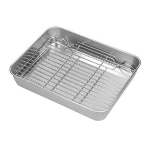 PLAT A FOUR HAUT 45X32CM INOX ANTI-ADHERENT pour PIECES