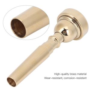 Embouchure De Trompette En Laiton - Lot De 3 Tailles 7C 3C (Doré) Pour Débutants Et Professionnels - Son Brillant Et Confort