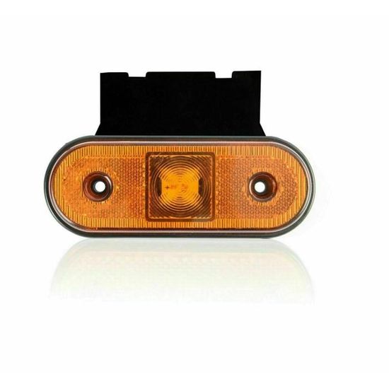 Feux De Gabarit Latéraux LED Ovales 3 Pouces - 12V, Ambre, Pour Remorque, Camion, Camping-car (lot De 2)