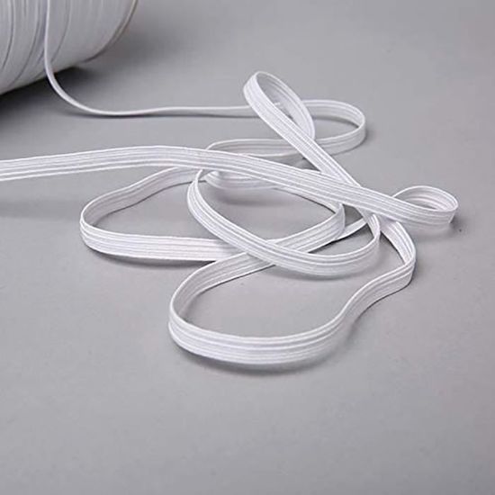 Nylon Blanc Cordon Élastique 3mm Corde pour Couture DIY Masque /ceintures manche
