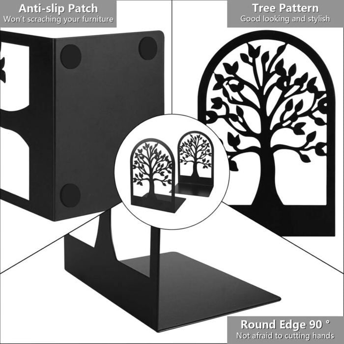 MAUL Serre Livre En Métal (2 Pièces) 14x12x14cm | Presse Livre Pour L