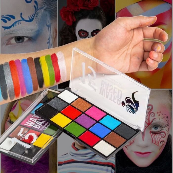 6 Couleurs Ensemble de Maquillage fluorescent, Peinture Crayons Non  Toxique, Peinture de visage, Maquillage Visage et Corps Cosplay - Cdiscount  Jeux - Jouets