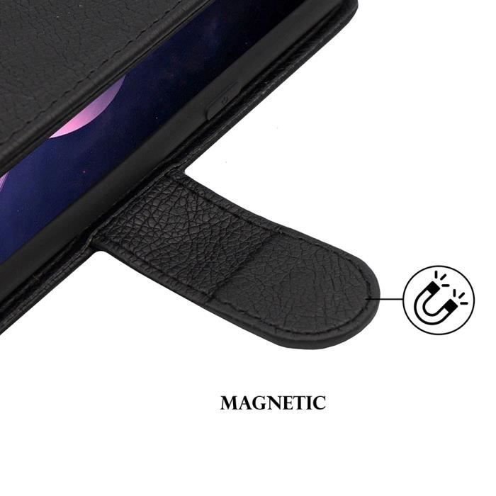 Coque Pour Honor Magic 7 Lite 5G,Magnétique Rabat Portefeuille