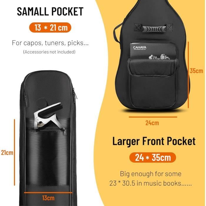 Housse Pour Guitare Basse - Rembourrée 5mm, Imperméable - Sac De Transport Léger Avec Poches (120x35x6 Cm) - 6