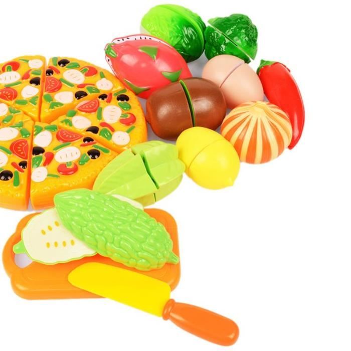 24 pièces Fruits légumes nourriture en plastique ensemble de découpe enfant  semblant jouer jouet