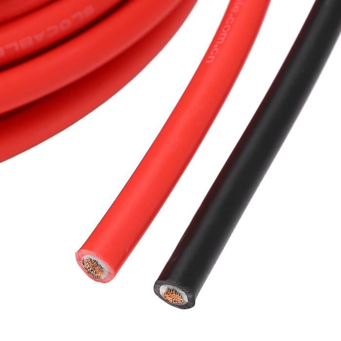 Câble Solaire 15 Mètres 6 Mm² VALEMO - Tresse Cuivre étamée - Connecteurs MC4 Femelle/mâle - Pour Panneaux Solaires Maison, Camping-car