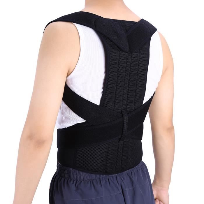PROTEGE DOS CEINTURE DORSALE Soutien de la ceinture d epaule arriere de correcteur de posture de dos reglable M Cdiscount Sport