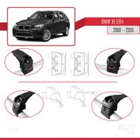 Barres De Toit Apline Pour BMW X1 (F48) 2016-2022 - Modèle ACE-2, Aluminium Noir - Pour Porte-vélos, Coffre De Toit