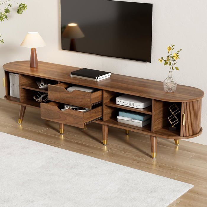 Tables Gigognes En Aluminium Doré - Lot De 2 Tables D'appoint Modernes Pour Salon, Design Branche - 9
