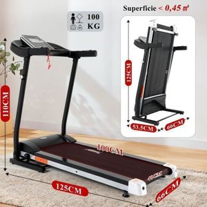 CURSOR FITNESS Tapis De Marche Inclinable 2 Niveaux - Walking Pad 2,5HP Avec Télécommande - Charge 136KG