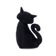 Balvi Cale-porte Meow! Couleur noir Cale-porte en forme de chat Polyester 28 cm-0