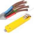 Pince à dénuder câbles coaxiaux HURRISE - Outil à main jaune - Profondeur de coupe réglable-0