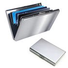 SZCLKJGS Porte Carte Bancaire Aluminium 6 Cartes - Protection Bloqueur RFID - Money Clip Wallet Porte-Cartes Homme Femme Holder(Argent)