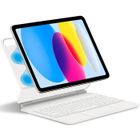 YANTASTIC Pour Ipad 10.9 2022 tui en Cuir Avec un Trackpad Clavier Bluetooth Magntique - Blanc CLAVIER POUR TABLETTE TACTILE