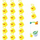 Jeu De Pêche Aux Canards pour Bain, Jouet De Pêche Flottante, Canard en Plastique, 20 Figurines ABS 7x6 Cm, Canne Incluse, Développement Sensoriel