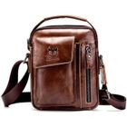 XJYDNCG Sacoche Bandouliere Cuir Homme Veritable Petit Porte-Documents Avec Sangle Réglable Brun 0120