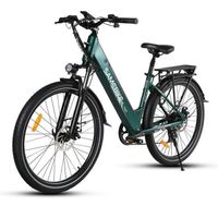 Samebike Vélo électrique 26"  VAE Moteur 500W - 36V/15Ah Batterie, Autonomie de 120 km,Shimano 7 Vitesses, Fourche Suspendue,Vert