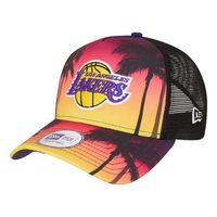 New Era LA Lakers Summer City Trucker Cap - Black