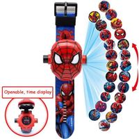 Montre de Projection 3D pour enfants, horloge numérique, jouet, Ultraman Spiderman Ironman princesse, design de dessin [D4BB71A]