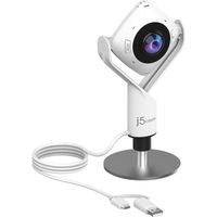 j5create Webcam de reunion a 360 degres - Camera de visioconference HD 1080P avec Microphone Haute fidelite, USB-C pour la vi