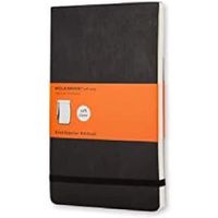 Moleskine - Carnet de Notes Reporter Papier à Rayures - Journal Couverture Souple et Fermeture par Elastique - Couleur Noir - Ta203
