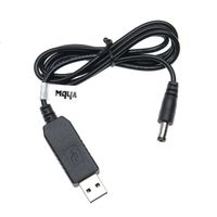 vhbw Câble de charge USB vers fiche DC creuse 5,5 x 2,5 mm - 5 V / 2 A vers 12 V / 0,7 A pour routeur, disque dur externe, enceinte