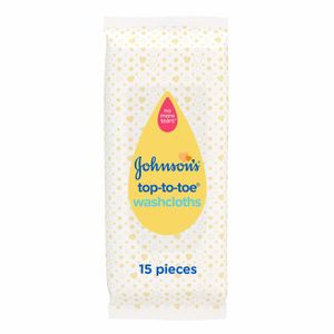DISTRIBUTEUR LINGETTE  Johnson's baby - 9521400 - Johnson's Lot de 15 gants de toilette pre-humidifies pour bebe et peaux sensibles